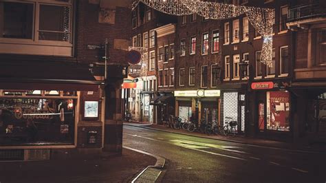 Amsterdam Night City Netherlands 4k Hd Wallpaper