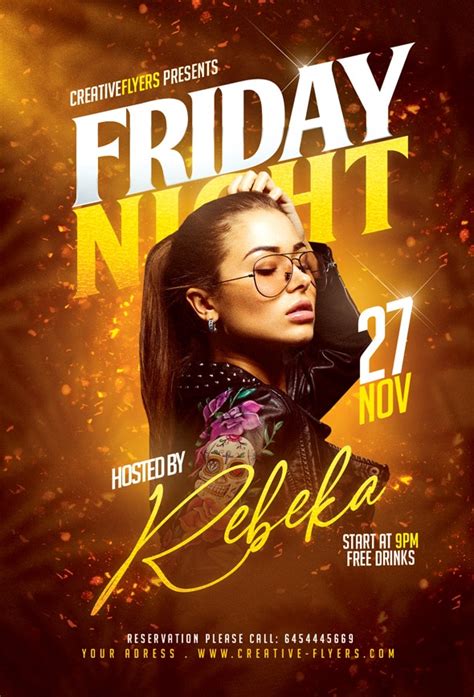 Friday Night Party Flyer Template For Photoshop Creative Flyers