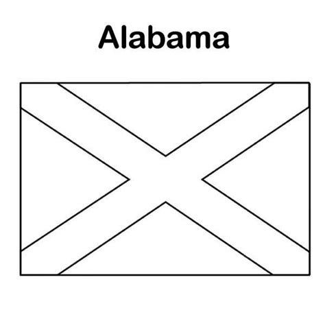State Flag Of Alabama Coloring Page Color Luna State Flags Flag