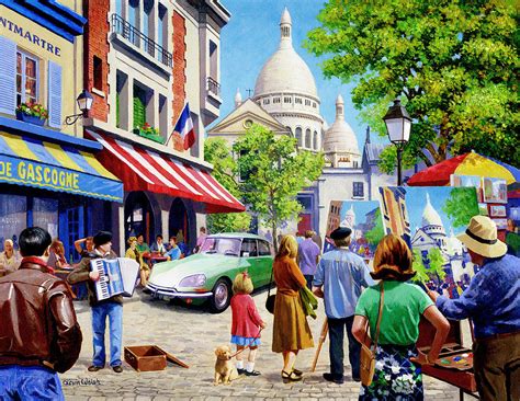 Montmartre Paris 1970s Painting By Kevin Walsh Fine Art America