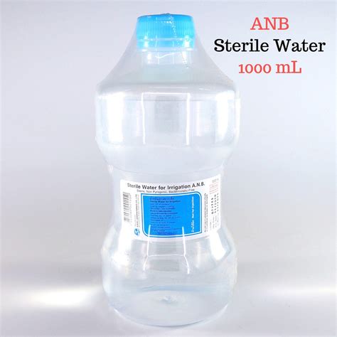 Sterile Water ขวดน้ำเต้าสีฟ้า 1000ml 1ลิตร Shopee Thailand