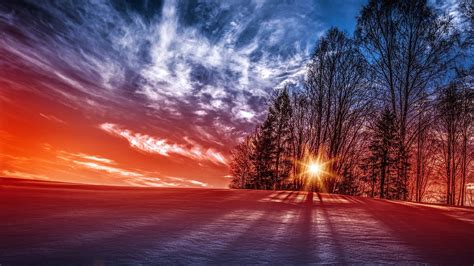 30 Winter Sunset Wallpapers Wallpaperboat