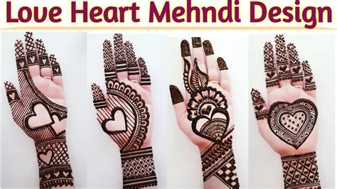 Simple And Attractive Love Heart Mehndi Design Easy Mehndi For