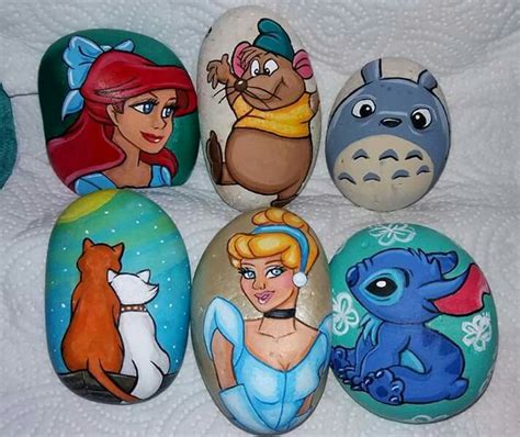 Sealing the painted rocks will provide a moisture barrier to protect your painted rocks from being faded or damaged over time. The little Mermaid Ariel Aristocats Cinderella Stitch Gus ...