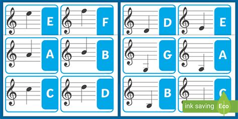 Treble Clef Cards - Flash Cards | Music Reading