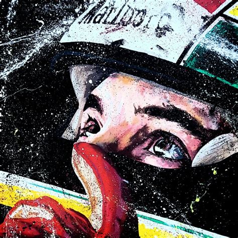 Ayrton Senna 01 Artist Embellished Print By Sean Wales Gpbox