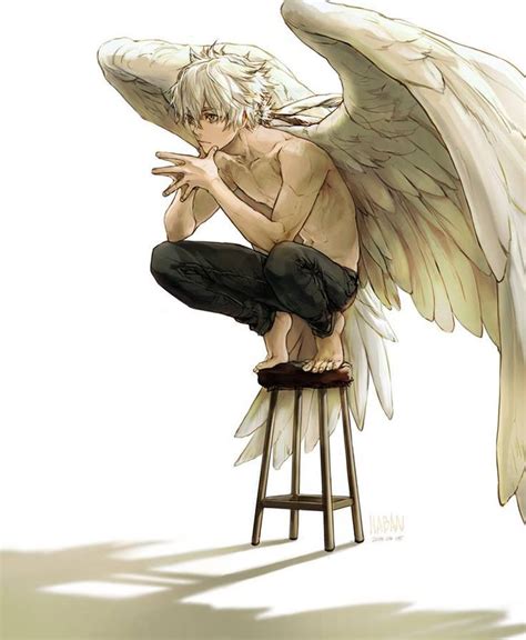 Male Aasimar Angel Character Concept For DnD Pathfinder Demon