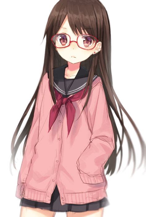30 Best Images About Anime Girl Brown Hair And Glasses On