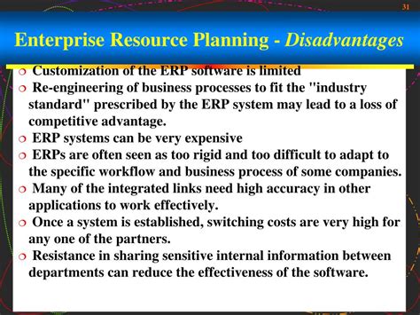 Ppt Lecture 5 Enterprise Resource Planning Systems Powerpoint