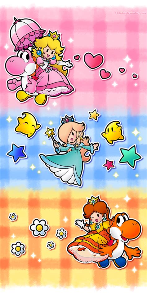 Super Paper Princesses By Dj Mika On Deviantart Peach Mario Super