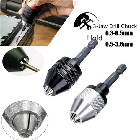 Jaw Drill Chuck Keyless Drill Chuck Screwdriver Impact Driver Adaptor Hex Shank Drill Bit Tool