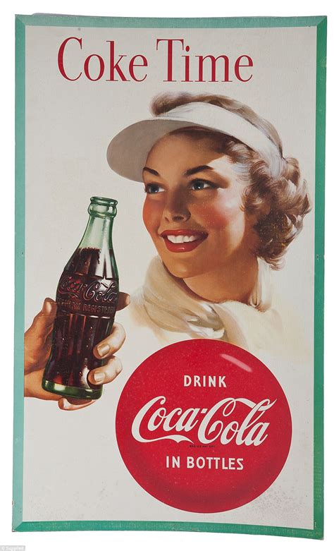 art and collectibles advertisements vintage advertising original coca cola poster year 1954 awaji