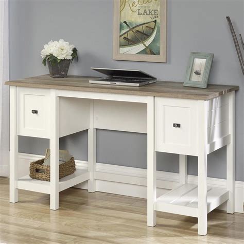 Sauder Cottage Road Desk In Soft White Nebraska Furniture Mart