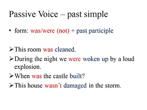 For example, the sentence 'john threw the. Passive Voice Passive Voice form: to be