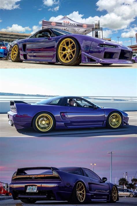 Custom Ultraviolet Purple Acura Nsx With Gold Rims Modifiedx