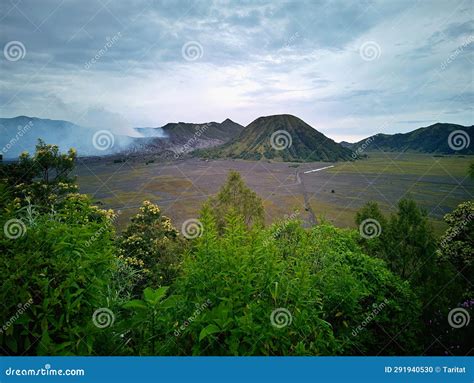 Mount Bromo The Active Volcano In East Java Indonesia Stock Photo