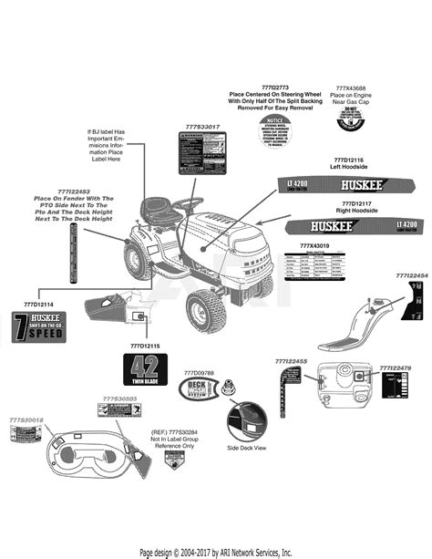 Huskee Lawn Tractor Parts Diagram