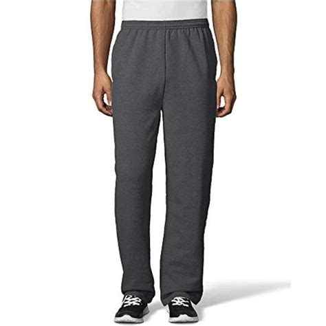 Hanes Mens Ecosmart Fleece Sweatpant With Pocket Charcoal Heather