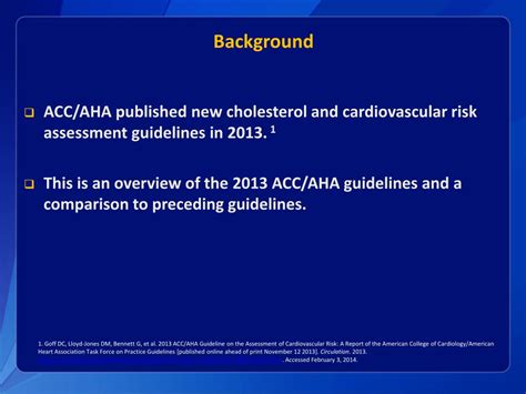 Ppt 2013 Accaha Guidelines Blood Cholesterol And Assessment Of