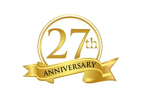 27th Anniversary Celebration Logo Vector Illustration Par Deemka Studio