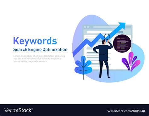 Keywording Seo Keyword Research Keywords Ranking Vector Image
