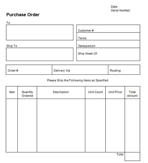 Simple Order Form Template Word Download And Print For Freeprintable