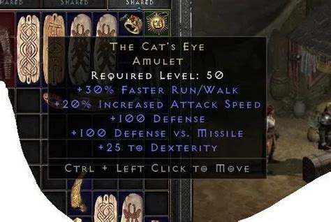 D2 D2r Diablo 2 Resurrected Pc The Cats Eye Amulett Einzigartig 20