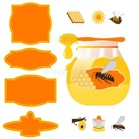 Honey Jar Label Clip Art