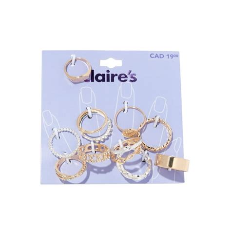 Claires 10on Ring Bp Gold Chain Walmartca