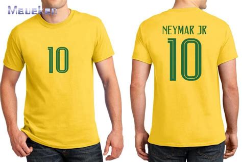 Hot Printed For Name Just A T Shirt 10 Neymar Jr Yellow Blue T Shirt For Brazil Brasil Fans T