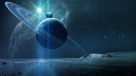 Download 1920x1080 Wallpaper Planets Landscape Space Full Hd Hdtv