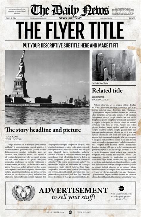 2x1 Page Newspaper Template Indesign Graphic By Ted Creative Fabrica
