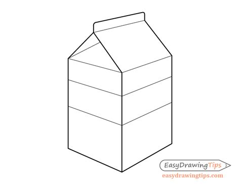 How To Draw A Milk Carton Step By Step Easydrawingtips