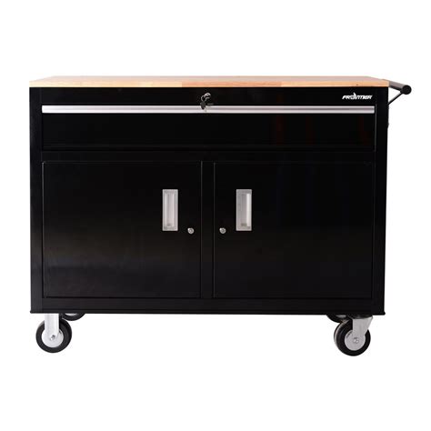 46 In Mobile Storage Cabinet With Wood Top Yukon Bruin Blog