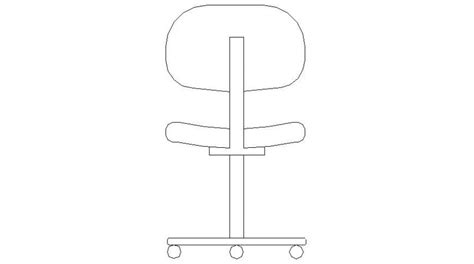 Sitting Movable Chair Drawings 2d View Elevation Autocad File Cadbull
