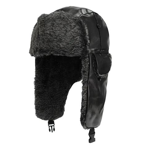 2020 Men Warm Winter Earmuffs Leather Cap Lei Feng Cap Ear Protection