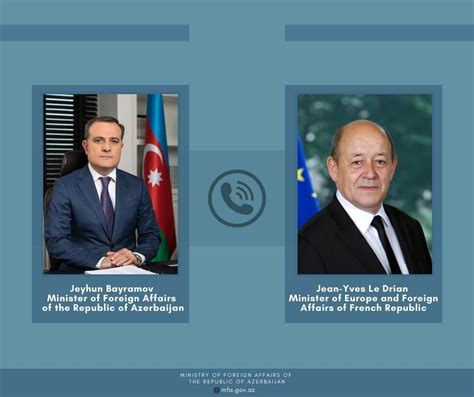 Azerbaijani, French FMs discuss situation on border with Armenia