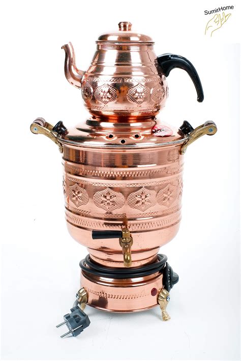 Buy Turkish Electric Copper Samovar Semaver With Teapot 4 5 Litres