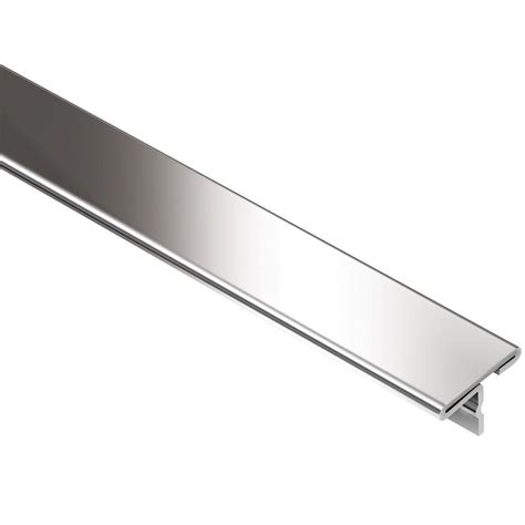 Schluter Reno T Stainless Steel 1 In X 8 Ft 2 12 In Metal T Shaped