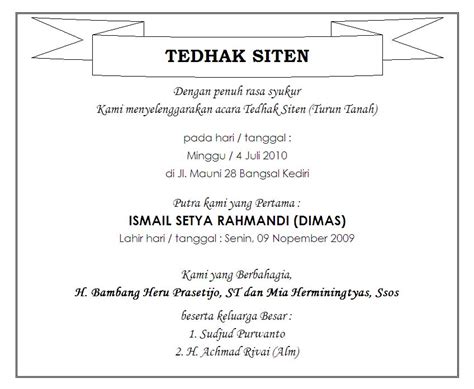 Kumpulan kata kata ucapan buat orang sakit. Contoh Kartu Ucapan Tedak Siten Kata Kata Mutiara - Cuitan ...