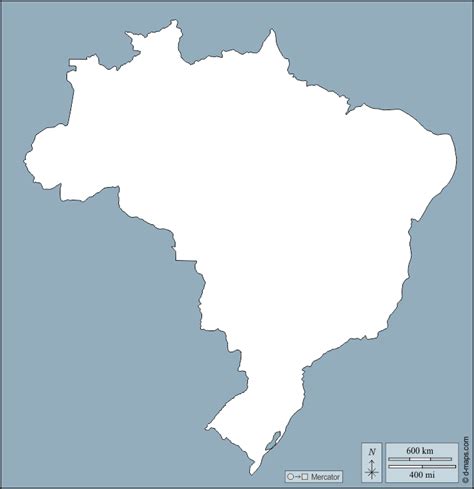 Brazil Free Map Free Blank Map Free Outline Map Free Base Map Outline