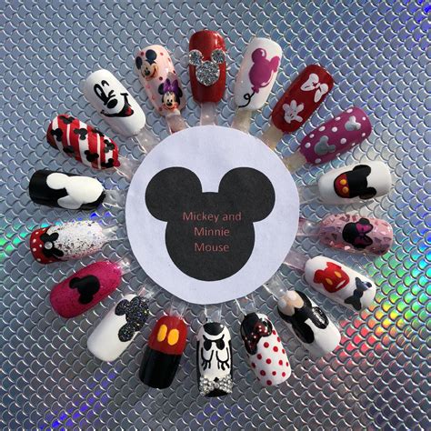 Mickey And Minnie Mouse Disney Acrylic Nails Nail Art Disney Cute