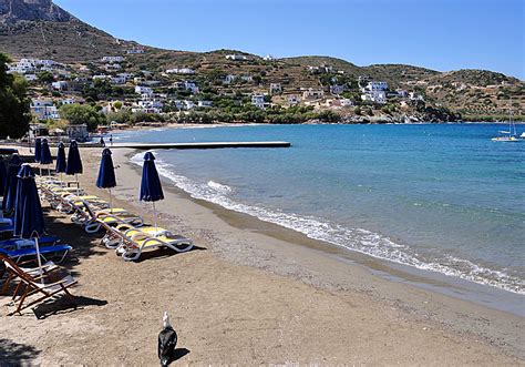 The Village Of Kini And Lotos Beach On Syros In The Cyclades