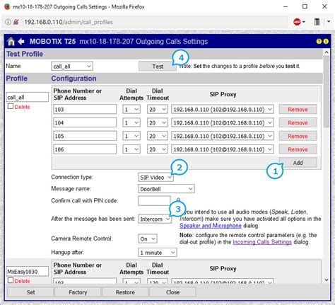 Set Up The Mobotix T24t25 Sip Server Archive I3 Pro And Server Iridi