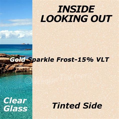 Gold Sparkle Frost Window Tinting Film —