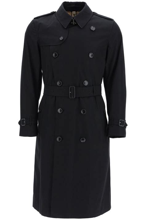 Burberry Cotton The Long Kensington Heritage Trench Coat In 46 Black