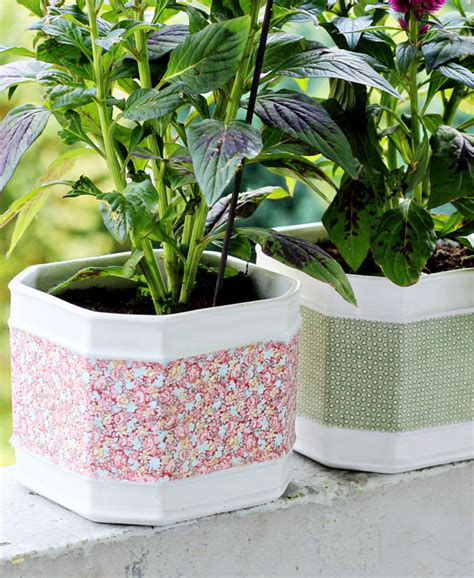 Diy Fabric Flower Pots