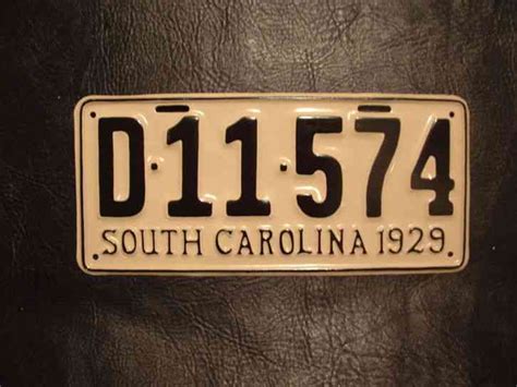 1929 South Carolina License Plate