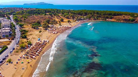 Golden Beach Chrissi Akti Chania Crete Greece Youtube