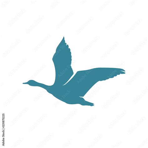 Flying Goose Logo Design Inspiration Stock Vector Adobe Stock